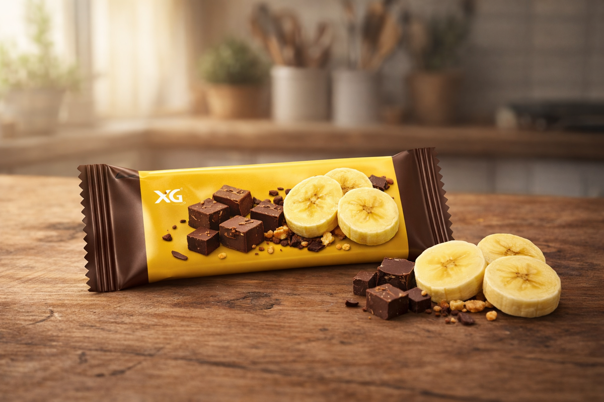 Choco-Banana Crunch Protein Bar — lifestyle shot