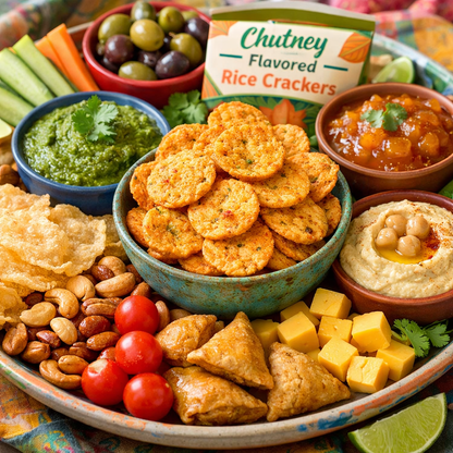 Chutney Flavored Rice Crackers — snack_assortment