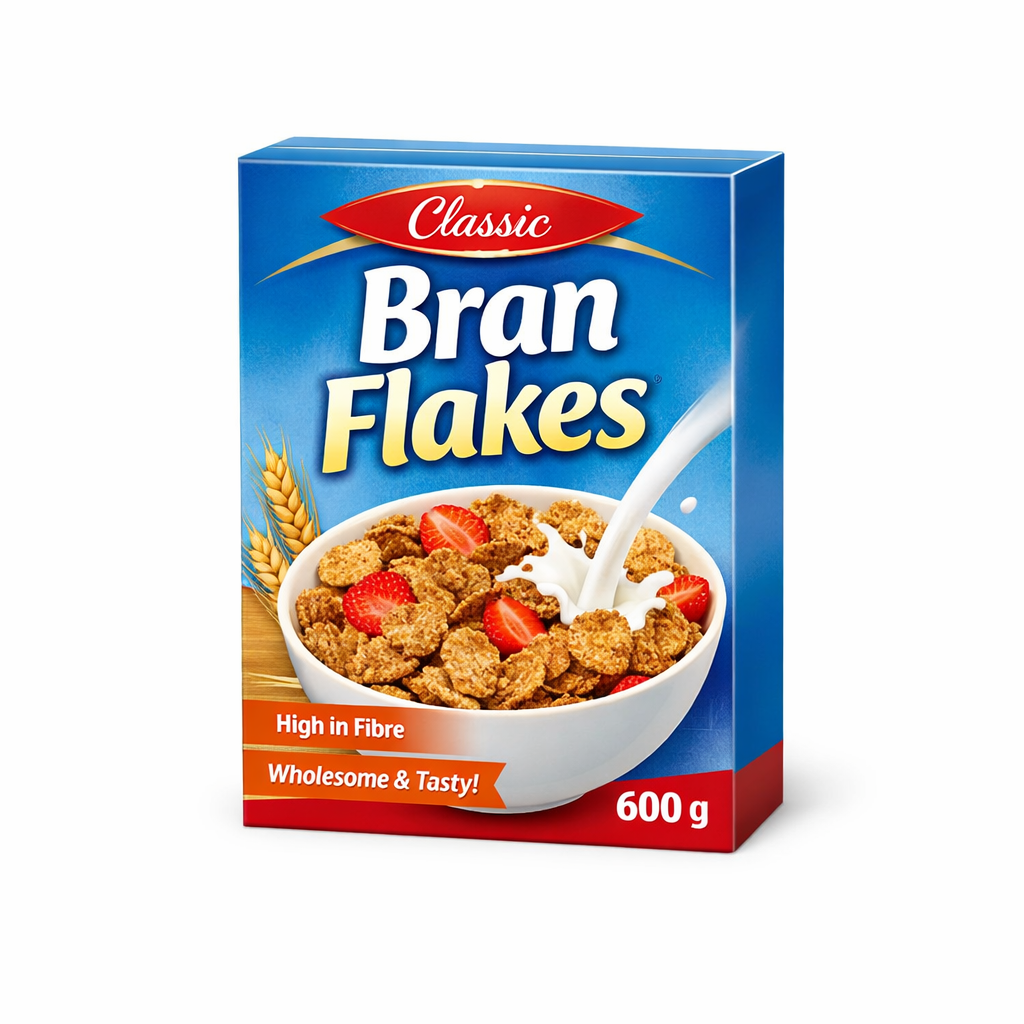 Classic Bran Flakes Cereal — 600g / 600g