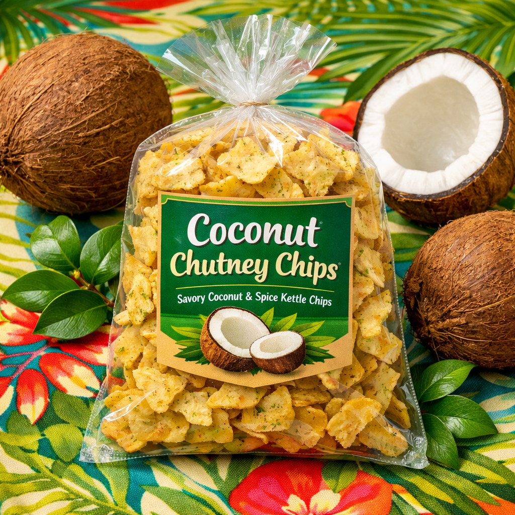 Coconut Chutney Chips — styled