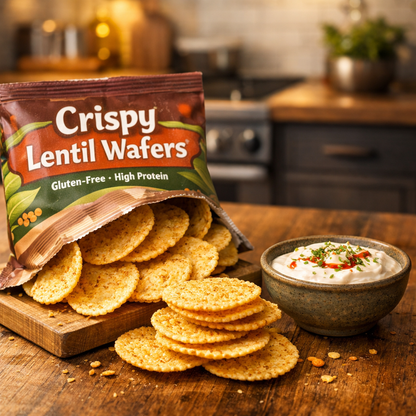 Crispy Lentil Wafers — Lifestyle Image