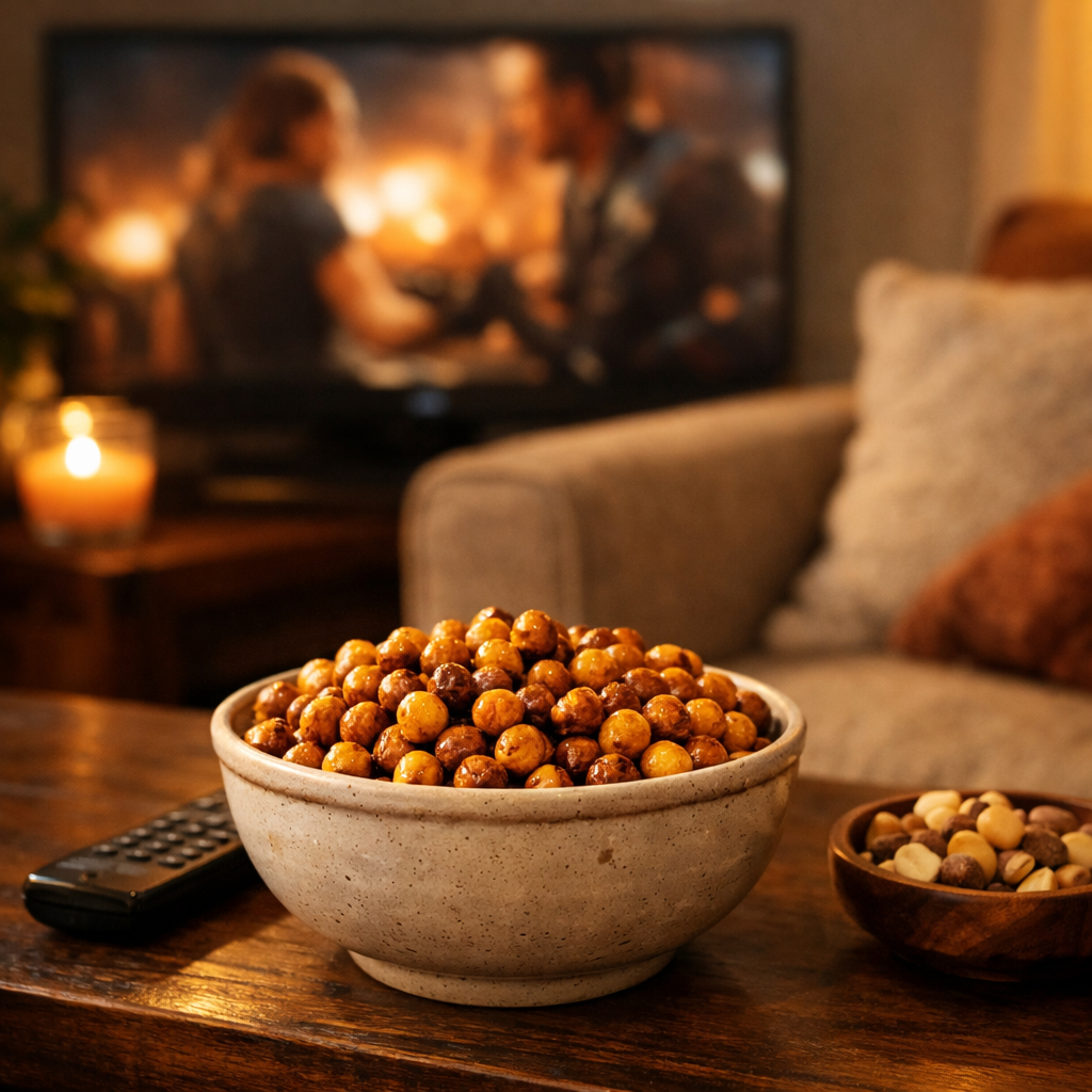 Crunchy Roasted Chana — snacking scene