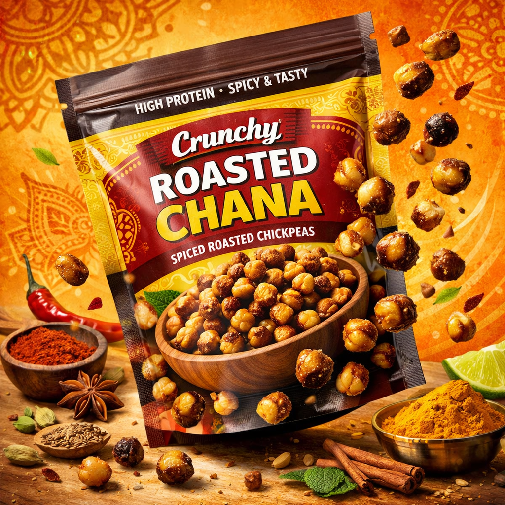 Crunchy Roasted Chana — packaging overview