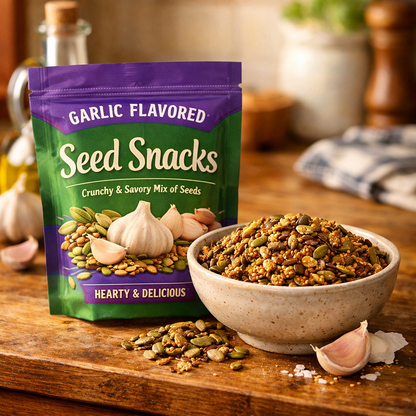 Garlic Flavored Seed Snacks — lifestyle_image