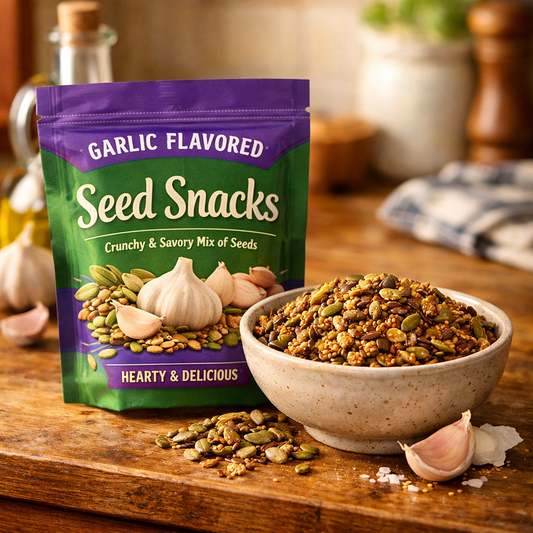Garlic Flavored Seed Snacks — lifestyle_image