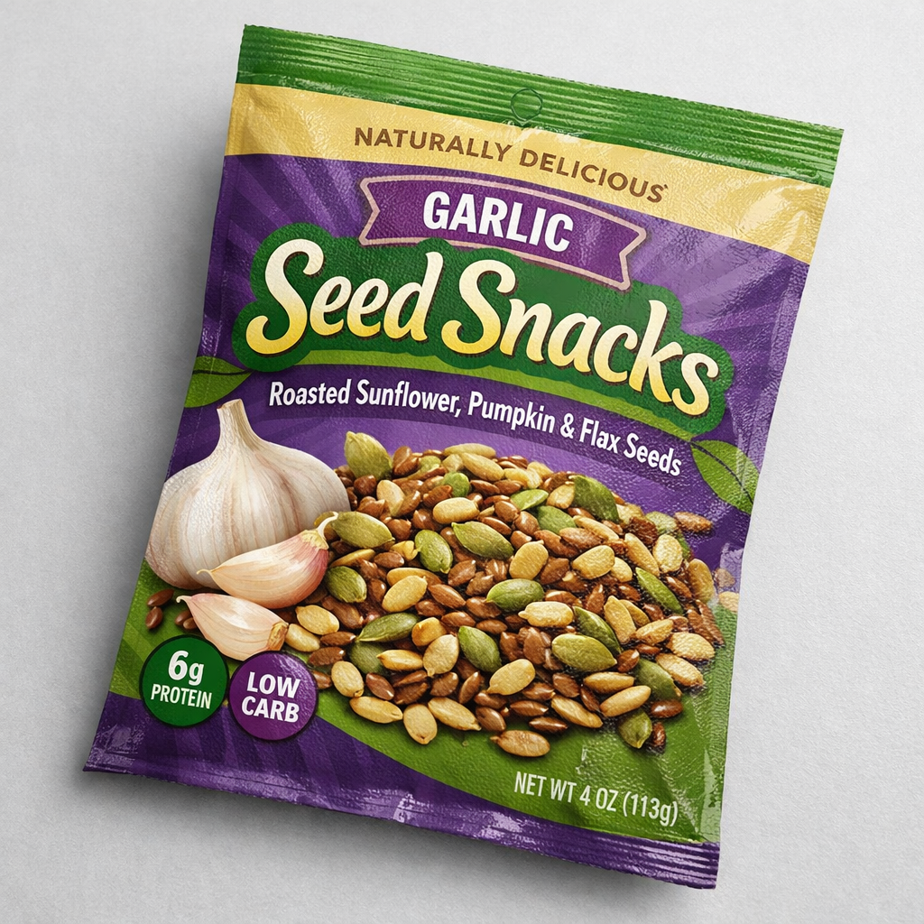 Garlic Flavored Seed Snacks — packaging_image