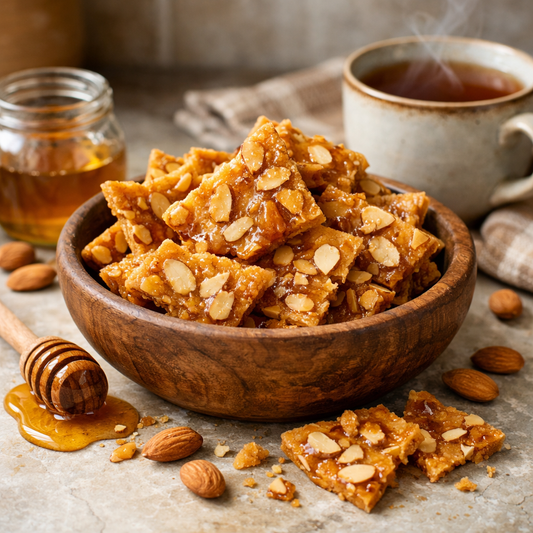 Honey Almond Brittle — Lifestyle Shot