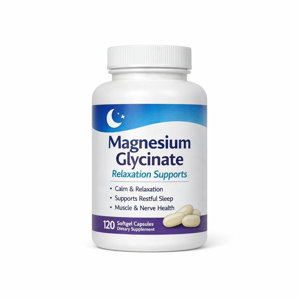 Magnesium Glycinate Relaxation Supports — 100mg