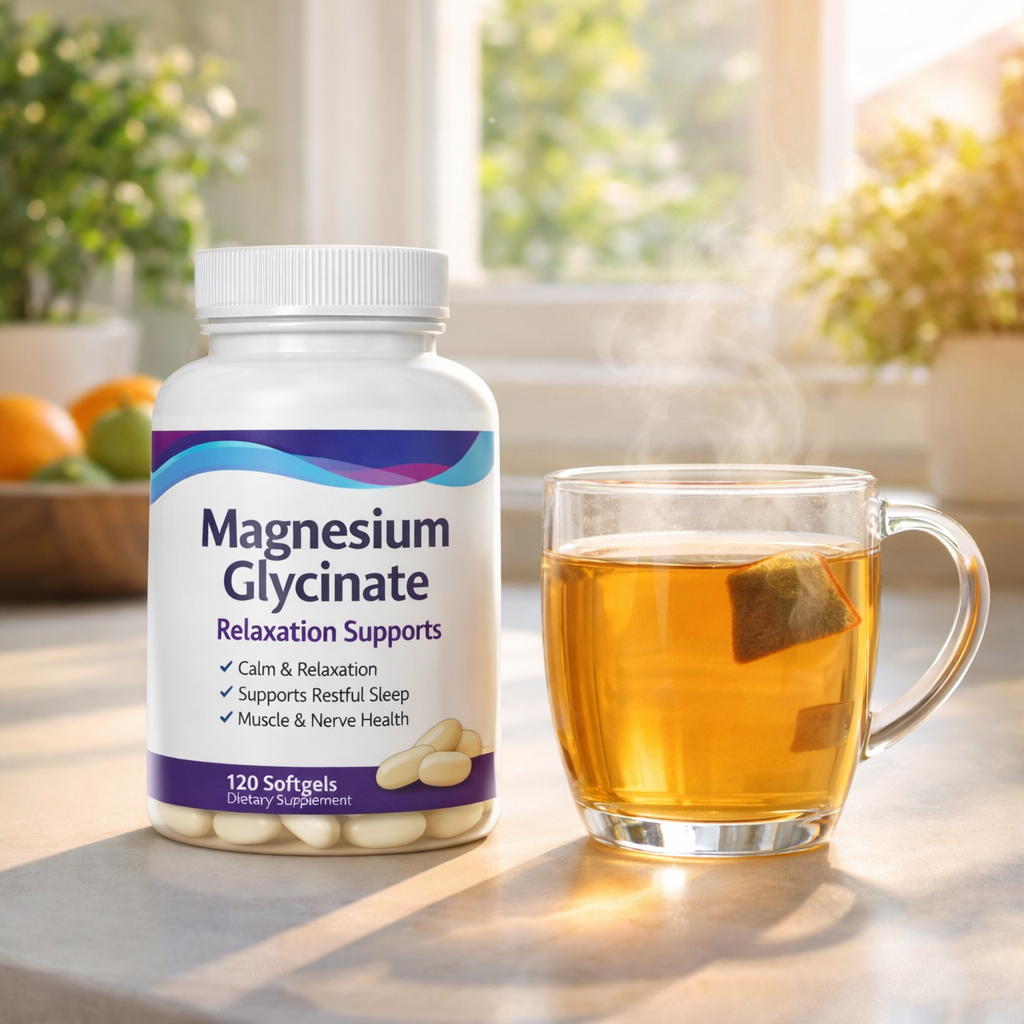 Magnesium Glycinate Relaxation Supports — lifestyle shot