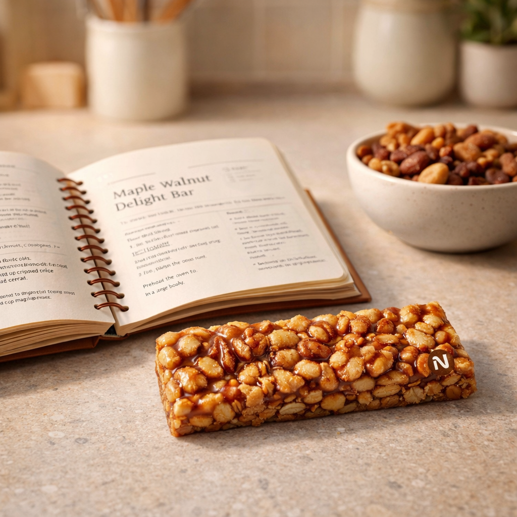 Maple Walnut Delight Bar — lifestyle