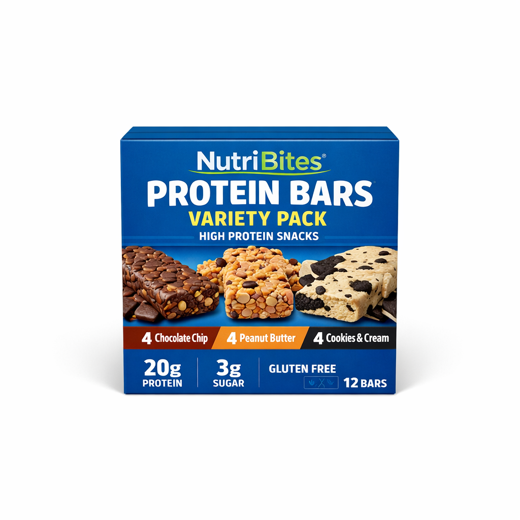 NutriBites Protein Bars Variety Pack — 12 Bars