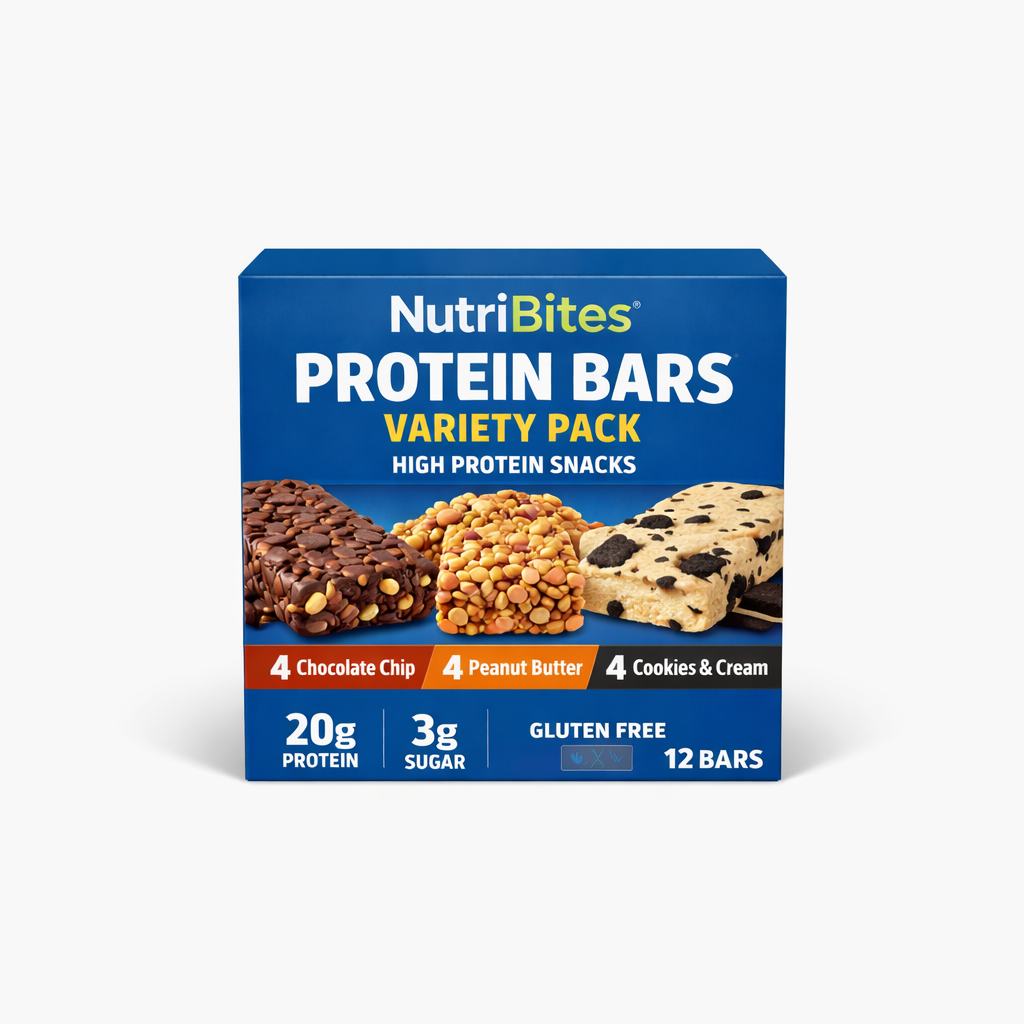 NutriBites Protein Bars Variety Pack — 12 Bars