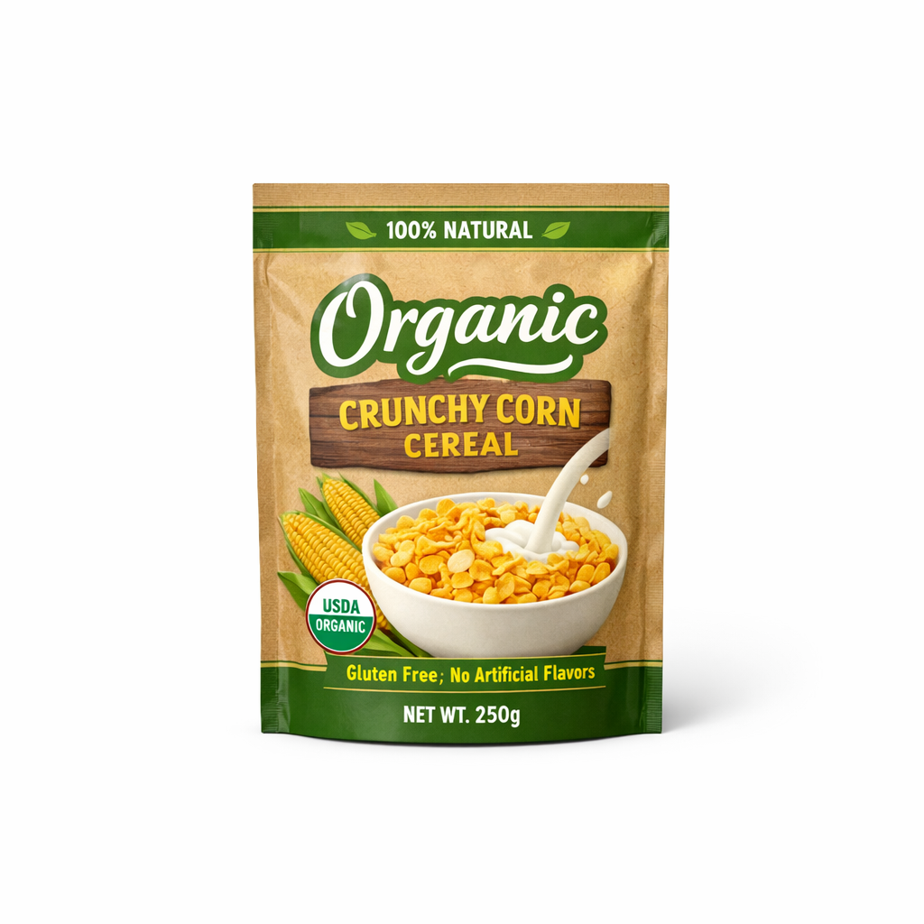 Organic Crunchy Corn Cereal — 250g / 250g
