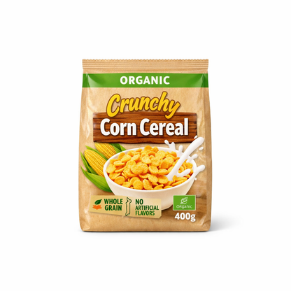 Organic Crunchy Corn Cereal — 400g / 400g