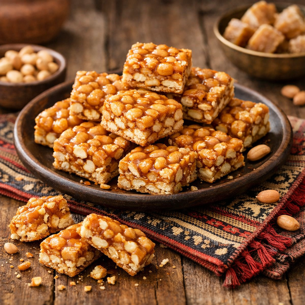 Peanut Chikki Delight — styled
