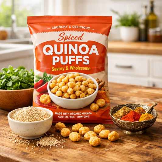 Spiced Quinoa Puffs — lifestyle image