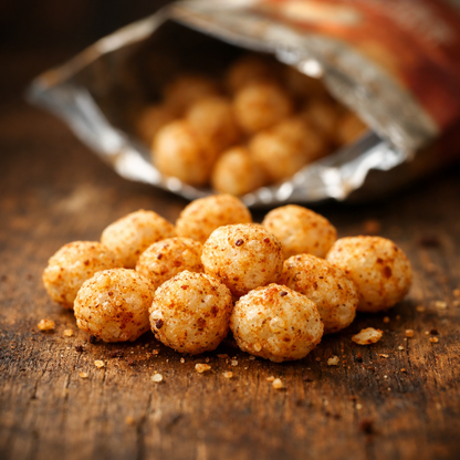 Spiced Quinoa Puffs — close-up image