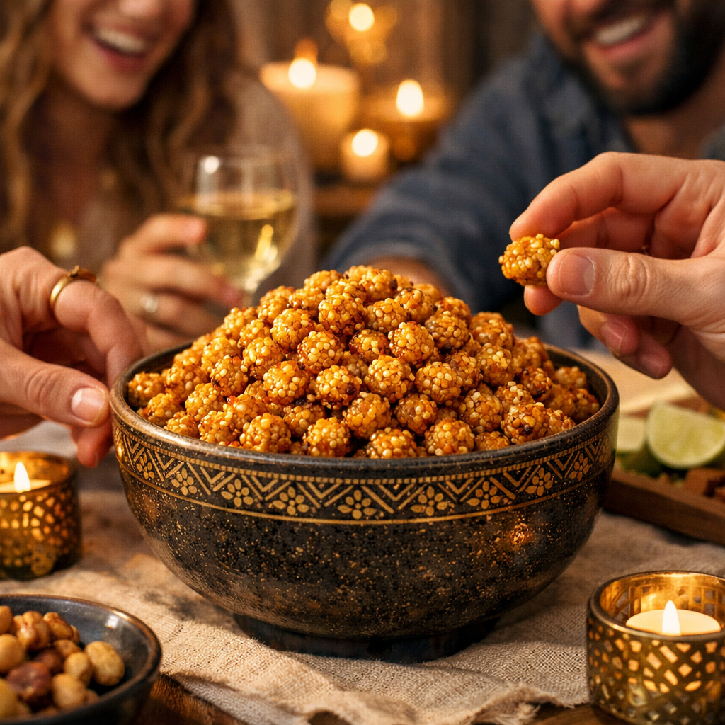 Spiced Quinoa Puffs — sharing occasion image