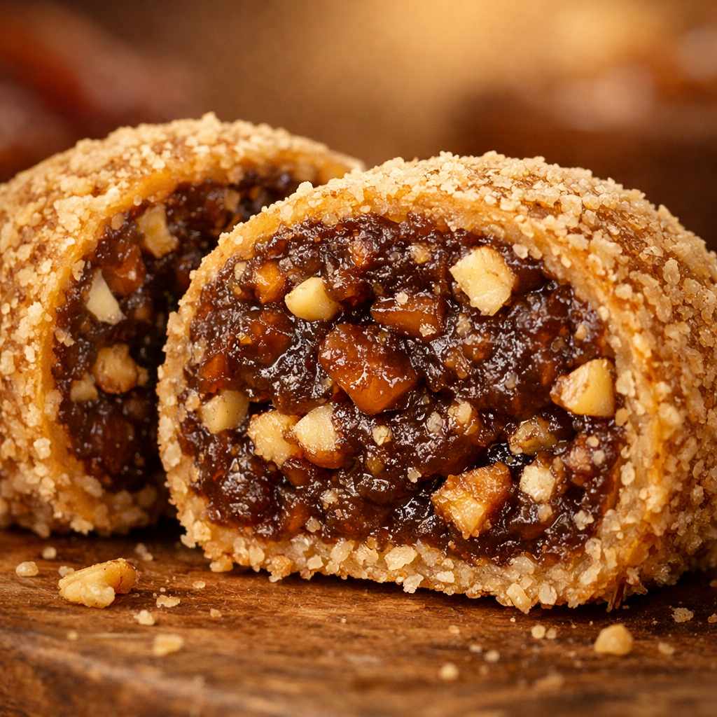 Sweet Date Roll — texture close-up