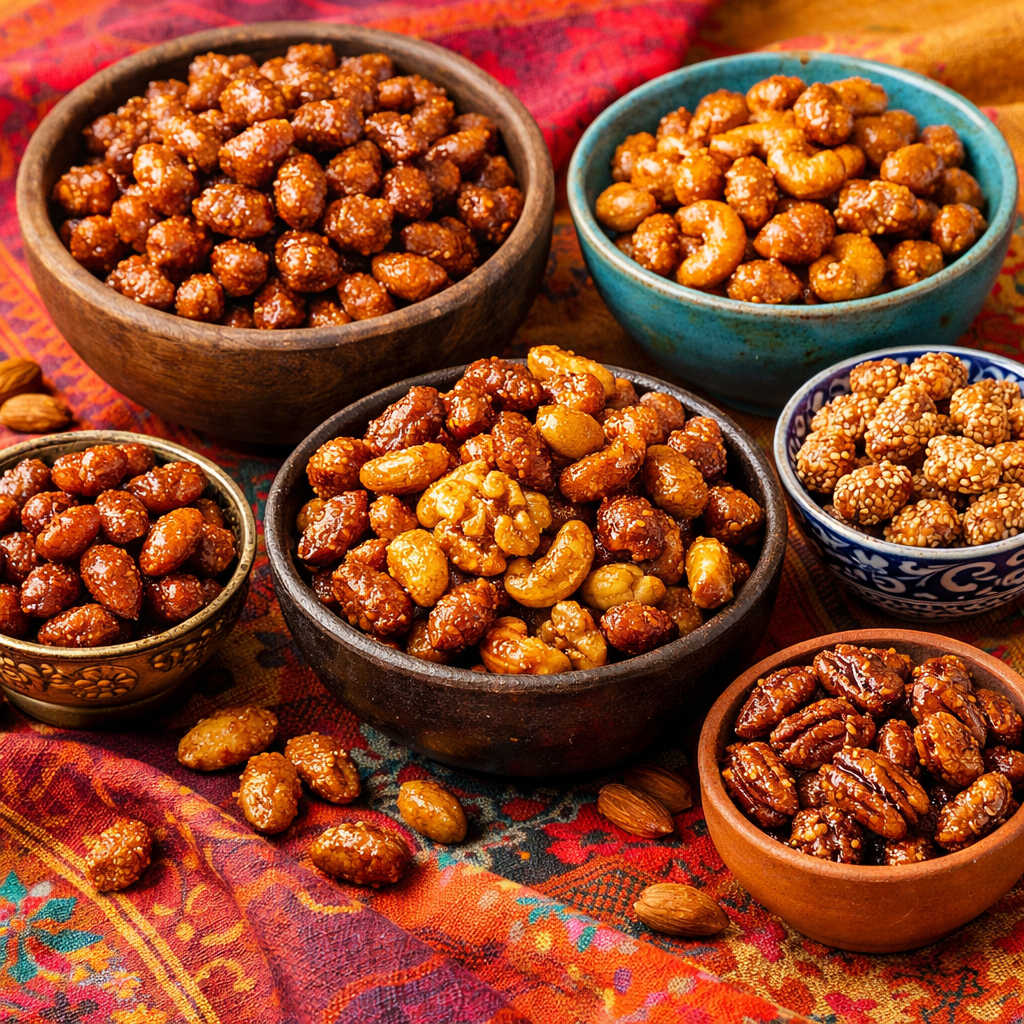 Sweetened Jaggery Nuts — group