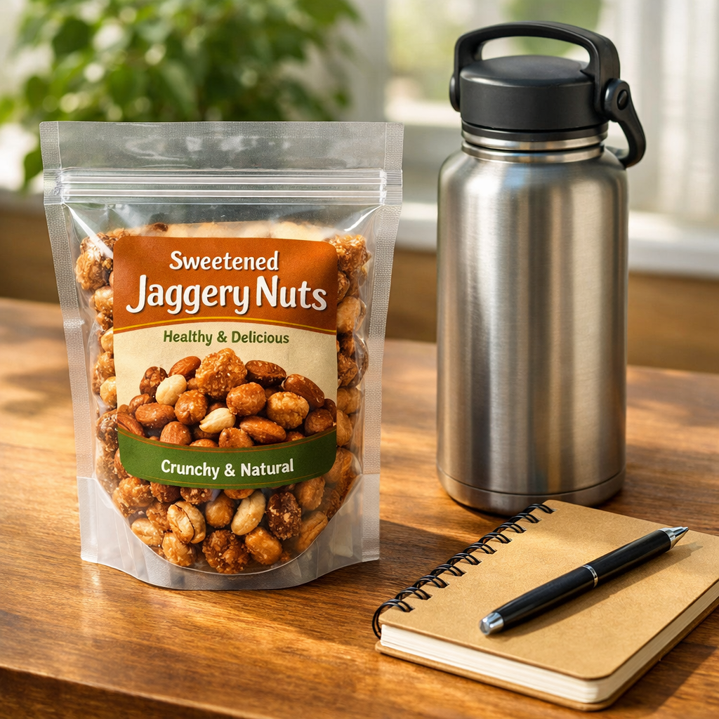 Sweetened Jaggery Nuts — on-the-go