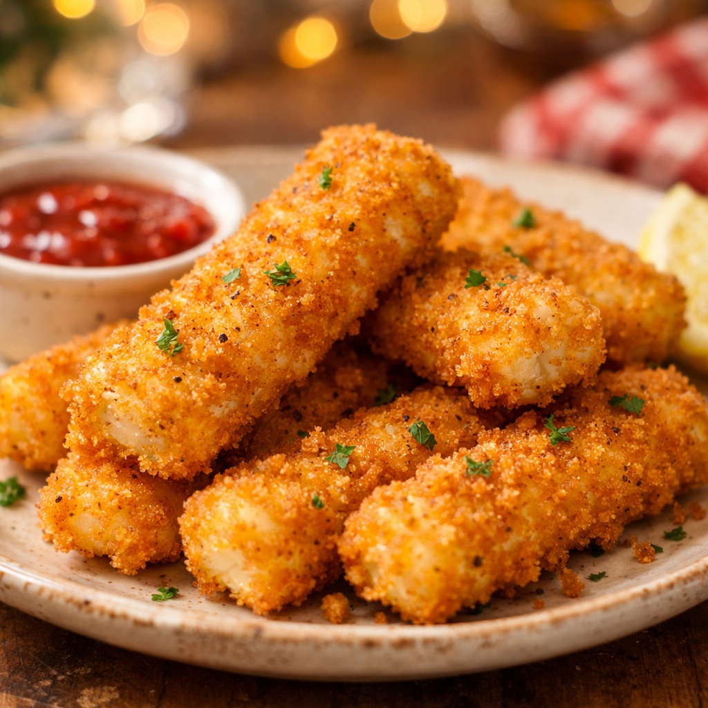 Tangy Fish Fry Sticks — close-up image