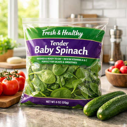 Tender Baby Spinach Bag — in situ lifestyle shot
