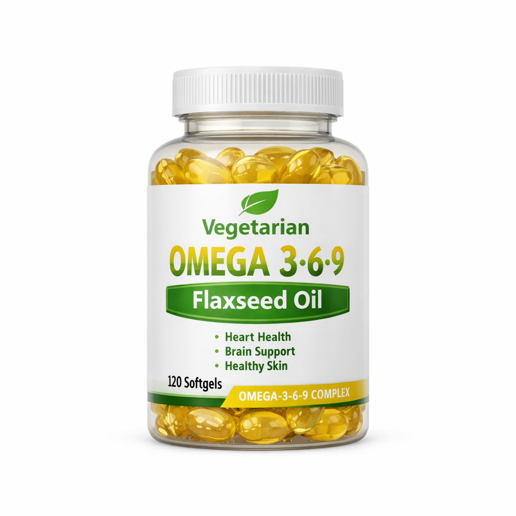 Vegetarian Omega 3-6-9 Flaxseed Oil — 90 Count