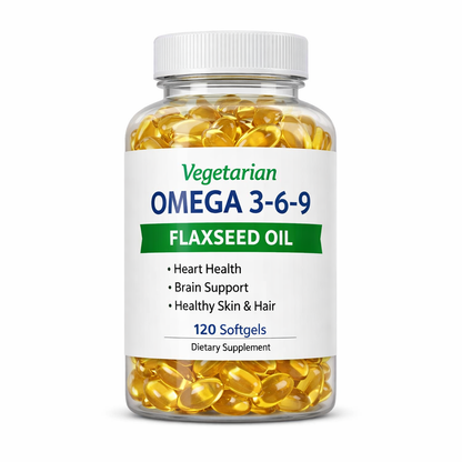 Vegetarian Omega 3-6-9 Flaxseed Oil — 120 Count