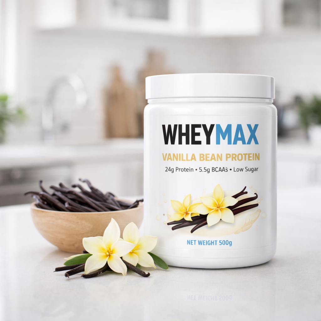 WheyMax Vanilla Bean Protein — lifestyle