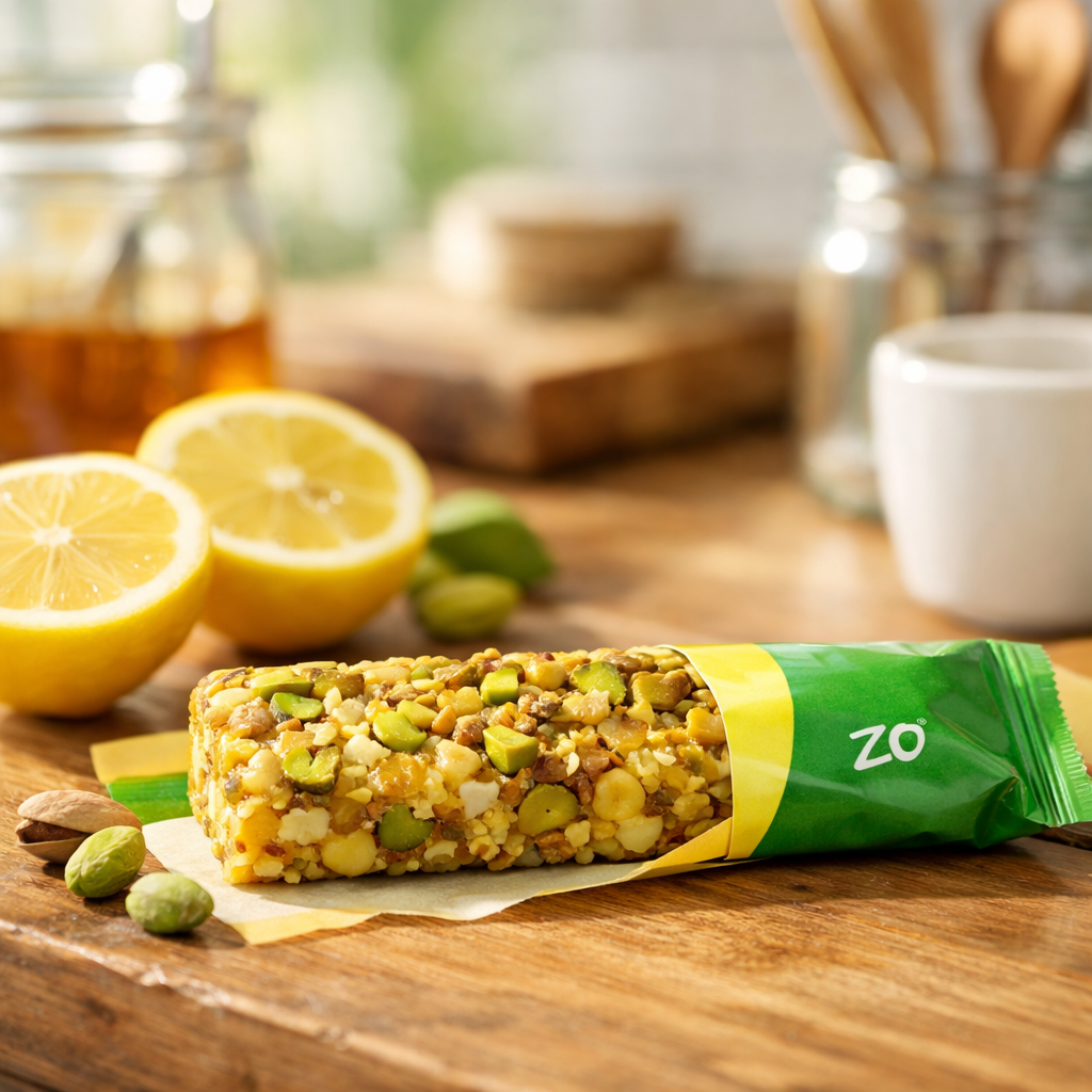 Zesty Lemon Pistachio Bar — 100g