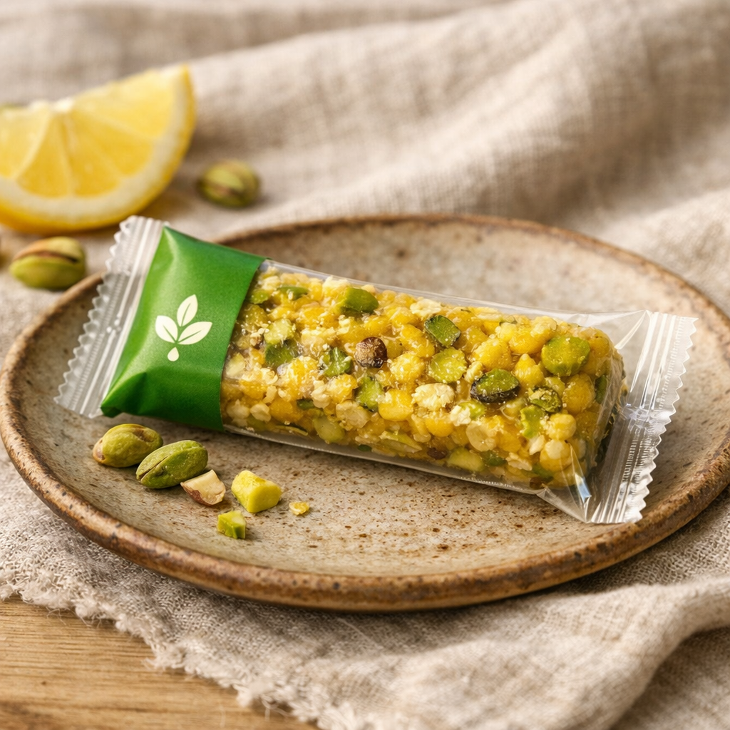 Zesty Lemon Pistachio Bar — 150g