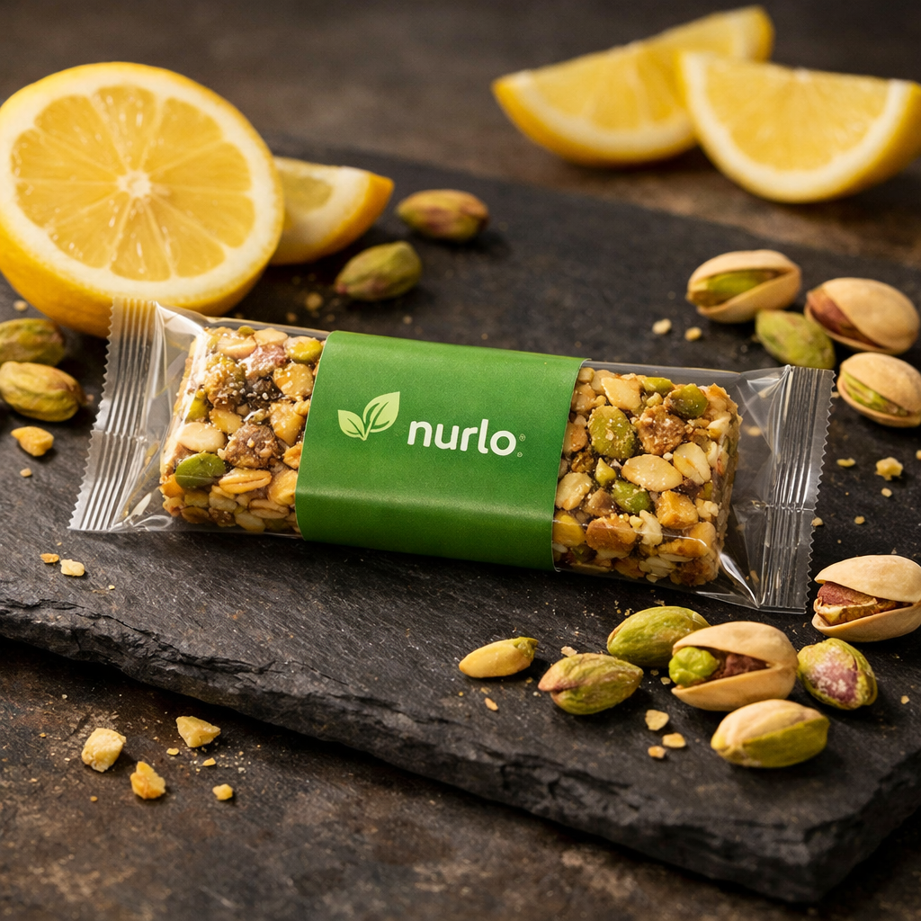 Zesty Lemon Pistachio Bar — 200g